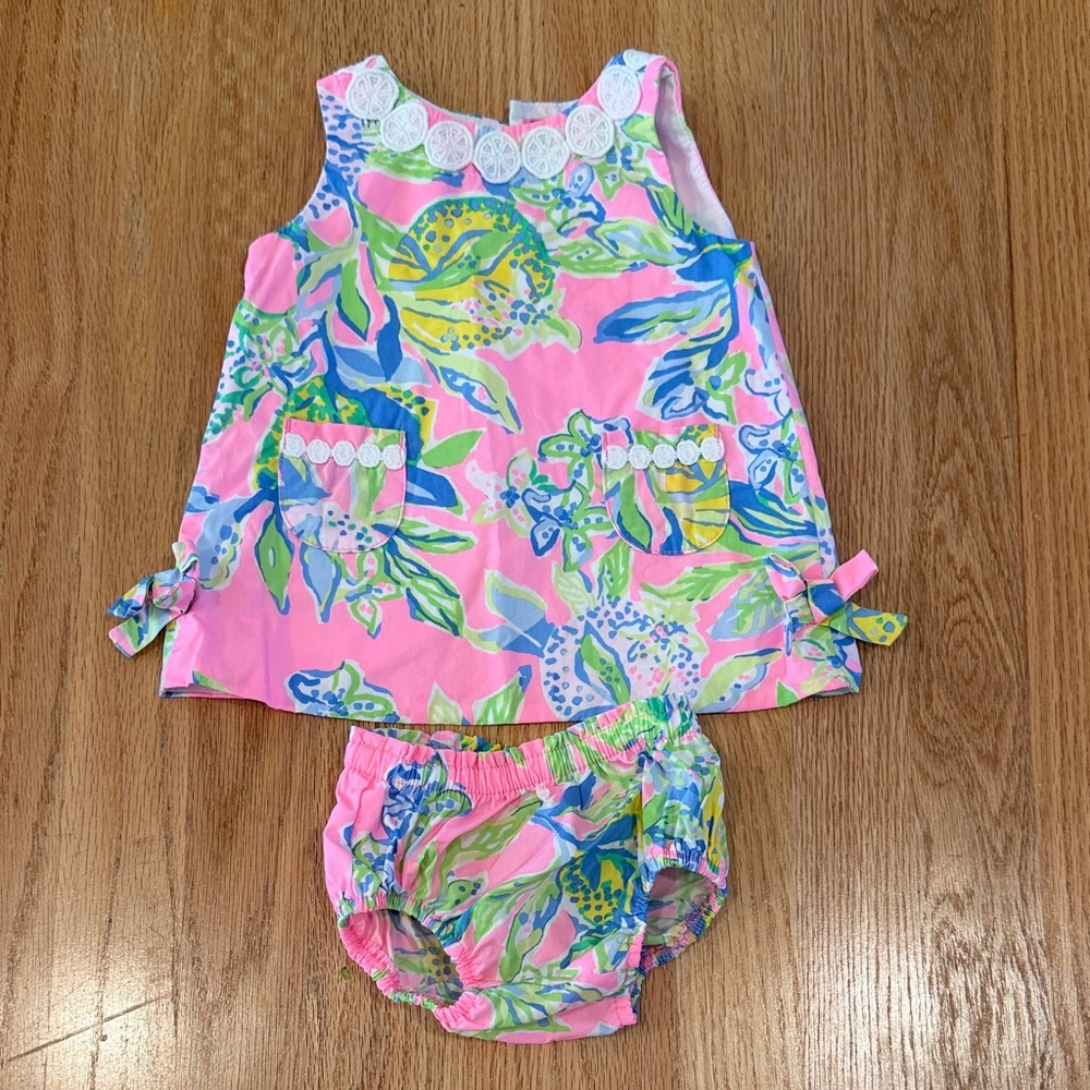 Lilly Pulitzer Floral Baby Dress Set